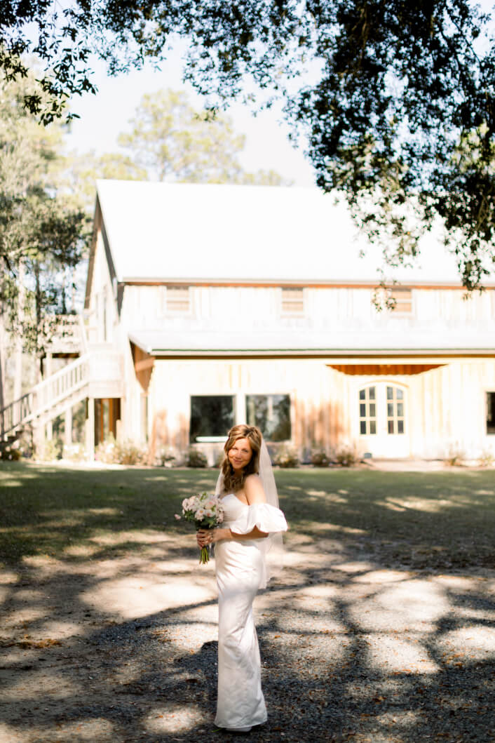 Bride in wedding dress